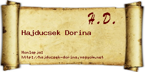 Hajducsek Dorina névjegykártya
